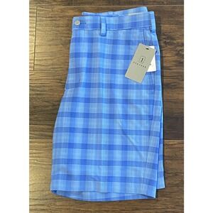 PGA Tour Men's 34W Golf Shorts Moisture Wicking Stretch Fabric UPF 50 Blue NEW
